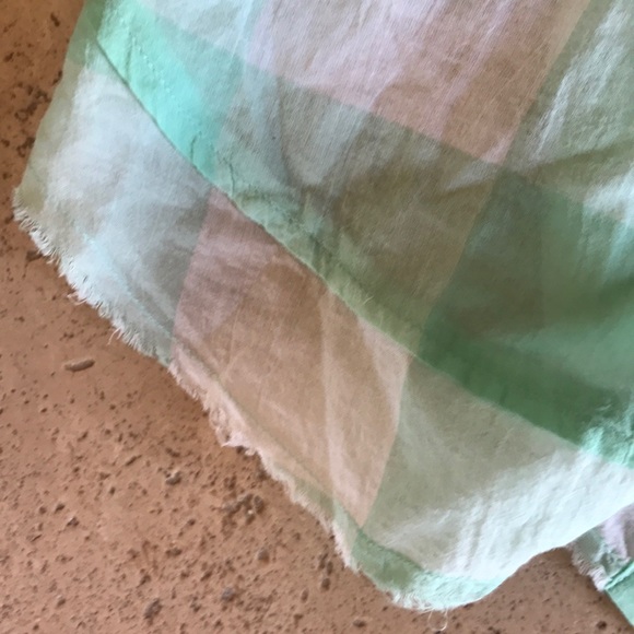 NEW Maeve Green and White Button Up - Picture 4 of 4